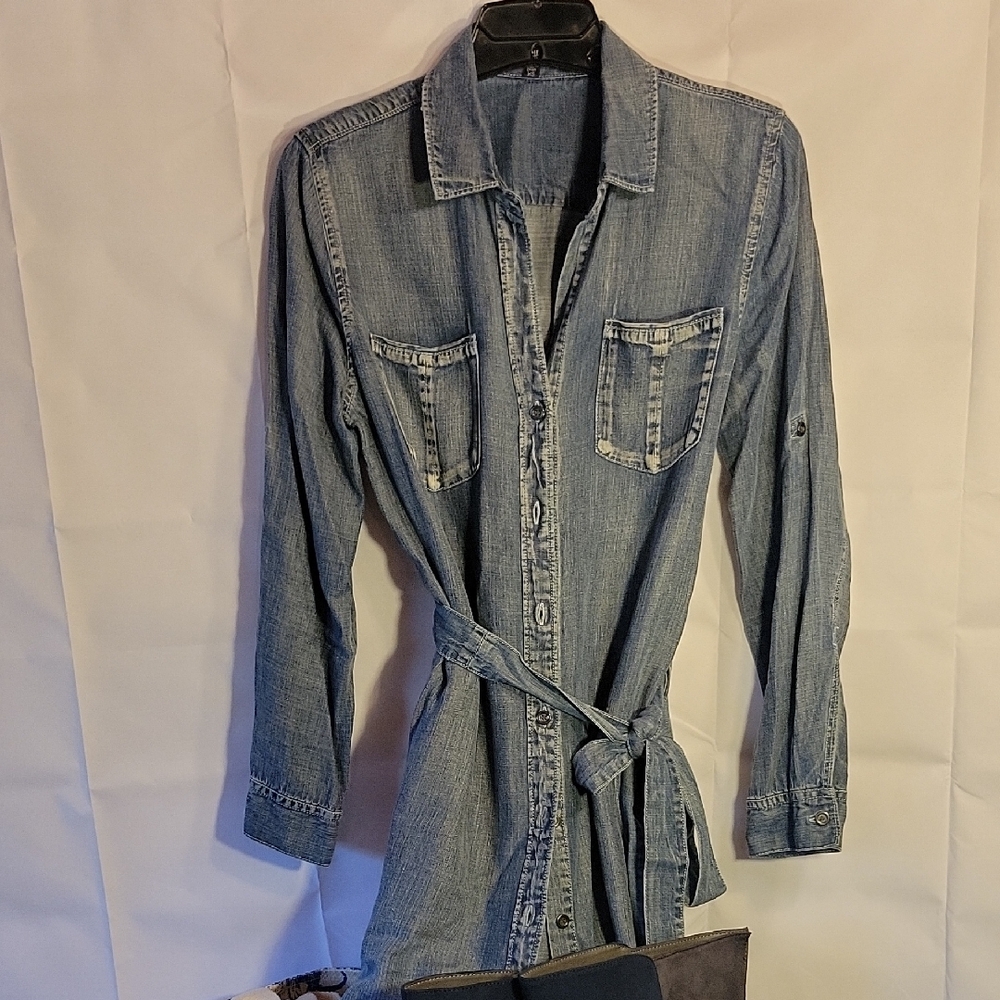 NEW VELVET HEART Tencel Denim Shirtdress